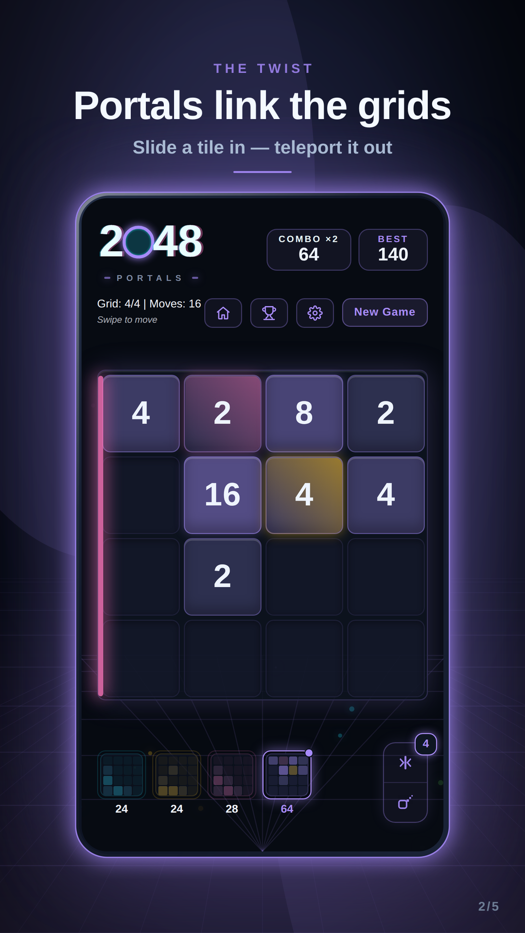 2048 Portals gameplay
